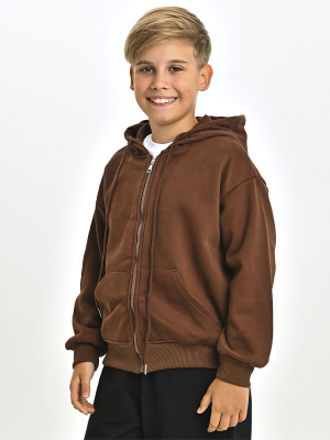 6153-Ch Толстовка д/м (коричневый весь размерный ряд)