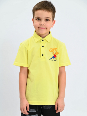 2342 Поло к.р.  д/м (светло-желтый весь размерный ряд)