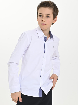 4782 Рубашка дл.р. д/м (белый весь размерный ряд)