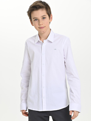 4886 Рубашка дл.р. д/м (белый весь размерный ряд)