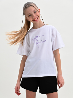 10457 Футболка д/д (белый размер 122)