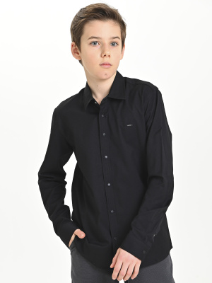 4707 Рубашка дл.р. д/м (черный весь размерный ряд)