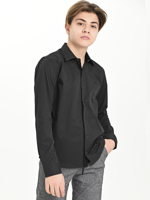 4781 Рубашка дл.р. д/м (черный весь размерный ряд)