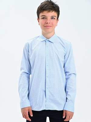 2592 Рубашка дл.р. д/м (голубой размер 122)
