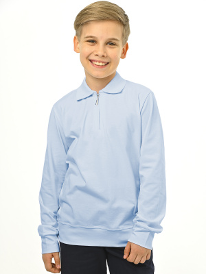 4349 Поло дл.р. д/м (голубой весь размерный ряд)