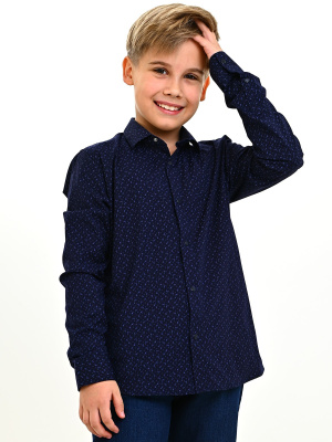 4070 Рубашка дл.р. д/м (темно-синий весь размерный ряд)