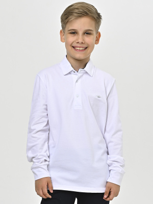 4354 Поло дл.р. д/м (белый весь размерный ряд)