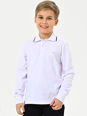 4135 Поло д/м дл.р. (белый весь размерный ряд)