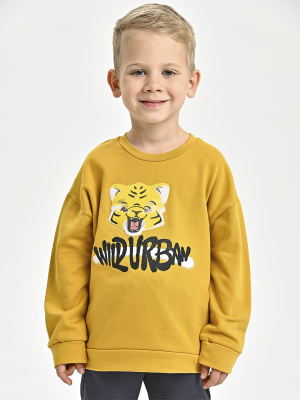 224425 Толстовка утепл. д/м (горчица весь размерный ряд)