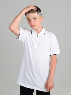 2749 Поло к.р. д/м (белый весь размерный ряд)