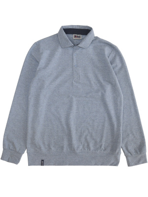 2330 Поло дл.р. д/м (джинсовый меланж весь размерный ряд)