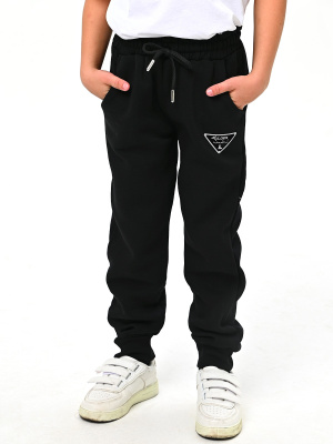 4264 Брюки спорт утепл. д/м (черный весь размерный ряд)