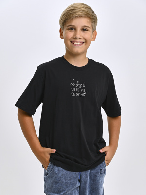 5425 Футболка д/м (черный весь размерный ряд)