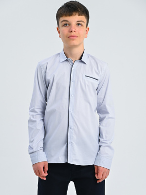 2306 Рубашка дл.р. д/м (светло-серый весь размерный ряд)