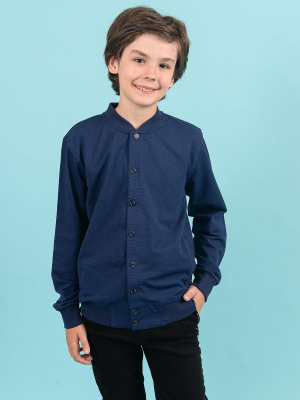 1663 Жакет д/м (синий весь размерный ряд)