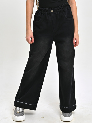 T9020-Ch Джинсы утепленные д/д (черный весь размерный ряд)