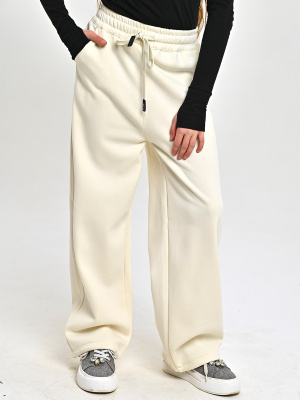 S60073-1-Ch Брюки спорт утепл. д/д (кремовый весь размерный ряд)