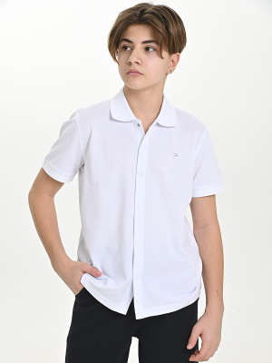 4804 Рубашка трик.(батал) к.р. д/м (белый весь размерный ряд)