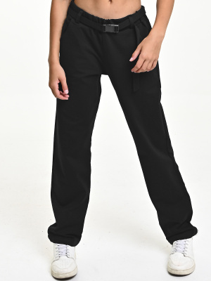 10341 Брюки спорт д/д (черный весь размерный ряд)