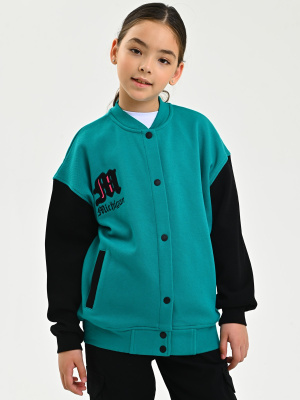 10492 Толстовка утепл. д/д (изумрудный весь размерный ряд)