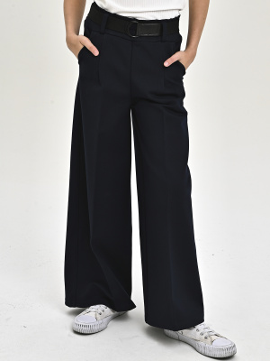 1106KG Брюки палаццо утепл. д/д (темно-синий размер 36(134))