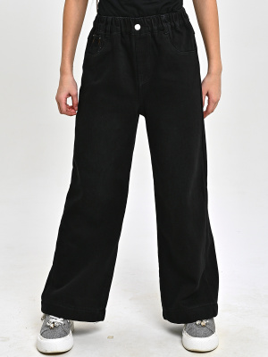 T9030-Ch Джинсы утепленные д/д (черный весь размерный ряд)