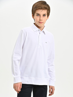 4353 Поло дл.р. д/м (белый весь размерный ряд)