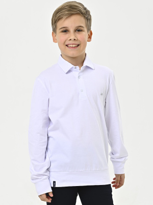 4395 Поло д/м дл.р. (белый весь размерный ряд)