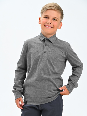 2573 Поло дл.р. д/м (темно-серый весь размерный ряд)