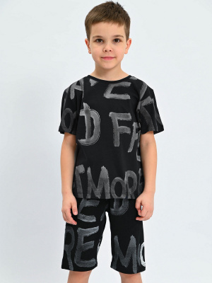 2064 Футболка д/м (черный весь размерный ряд)