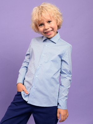 2092 Рубашка д/м (голубой размер 122)