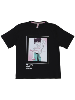 10515 Футболка д/д (черный весь размерный ряд)