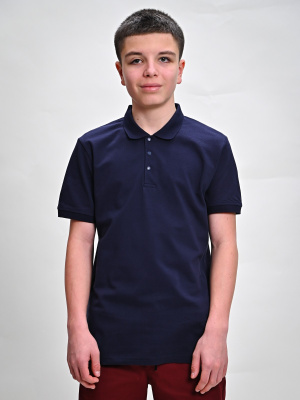 2283 Поло к.р. д/м (темно-синий размер 128)