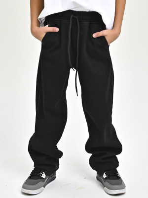 30901 Джинсы утепленные д/м (черный весь размерный ряд)