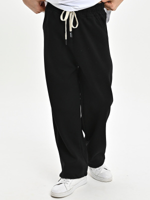 M862-1-Ch Брюки спорт утепл. д/м (черный весь размерный ряд)