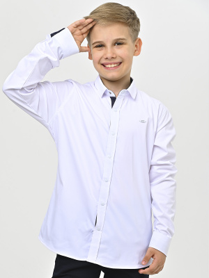 4276 Рубашка дл.р. д/м (белый весь размерный ряд)