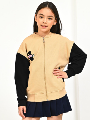 10493 Толстовка утепл. д/д (бежевый 140)