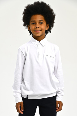 2441 Поло дл.р. д/м (2441-белый-140)