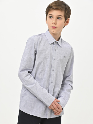 4884 Рубашка дл.р. д/м (синий меланж весь размерный ряд)