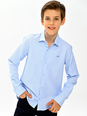 4287 Рубашка трик. дл.р. д/м (голубой весь размерный ряд)