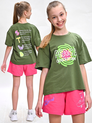 10354 Футболка д/д (хаки весь размерный ряд)