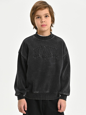 5064-Ch Толстовка утепленная д/м (черный весь размерный ряд)