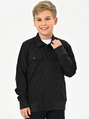 4323 Жакет д/м клетка (черный,серый весь размерный ряд)
