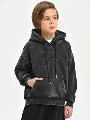 5078-Ch Толстовка утепленная д/м (черный 150)