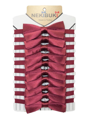 1060 Бабочки д/м (10шт) (бордовый весь размерный ряд)