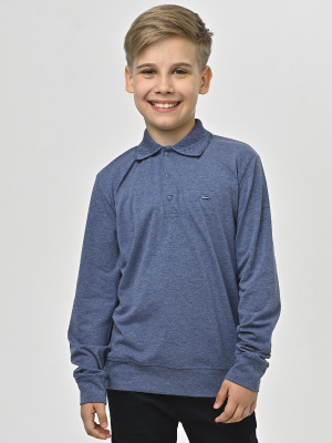 4224 Поло д/м дл.р. (джинсовый меланж весь размерный ряд)