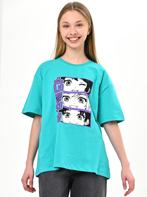 10520 Футболка д/д (изумруд весь размерный ряд)