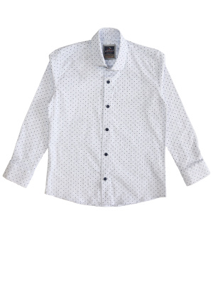 4072 Рубашка дл.р. д/м (белый,темно-синий весь размерный ряд)