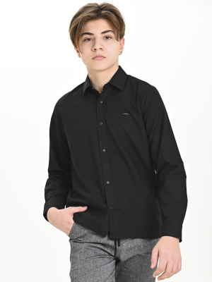 4972 Рубашка дл.р. д/м (батал) (черный весь размерный ряд)