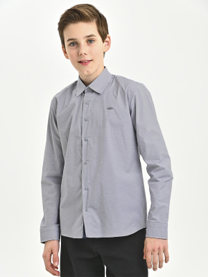 4971 Рубашка дл.р. д/м (темно-серый весь размерный ряд)